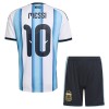 Camisetas Argentina Messi 10 Primera Copa Mundial 2026 - Niño (+ Pantalones)