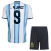 Camisetas Argentina J. Alvarez 9 Primera Copa Mundial 2026 - Niño (+ Pantalones)