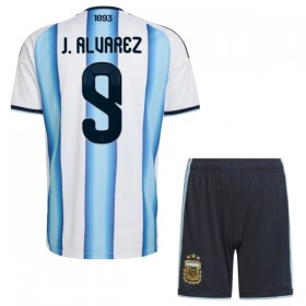 Camisetas Argentina J. Alvarez 9 Primera Copa Mundial 2026 - Niño (+ Pantalones)