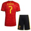 Camisetas Bélgica De Bruyne 7 Primera Copa Mundial 2026 - Niño (+ Pantalones)