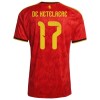 Camisetas Bélgica De Ketelaere 17 Primera Copa Mundial 2026 - Hombre