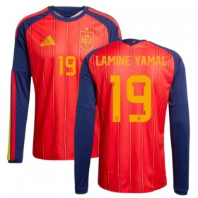 Camisetas España Lamine Yamal 19 Primera Copa Mundial 2026 Manga Larga - Hombre
