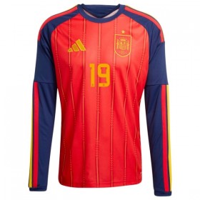 Camisetas España Lamine Yamal 19 Primera Copa Mundial 2026 Manga Larga - Hombre