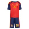 Camisetas España Pedri 20 Primera Copa Mundial 2026 - Niño (+ Pantalones)