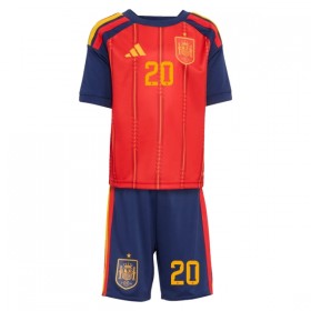 Camisetas España Pedri 20 Primera Copa Mundial 2026 - Niño (+ Pantalones)