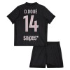 Camisetas Paris Saint Germain D. Doue 14 4ª Jordan 2025/26 - Niño (+ Pantalones)
