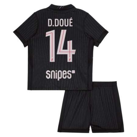 Camisetas Paris Saint Germain D. Doue 14 4ª Jordan 2025/26 - Niño (+ Pantalones)