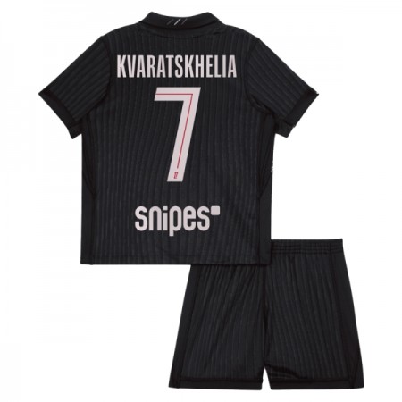 Camisetas Paris Saint Germain Kvaratskhelia 7 4ª Jordan 2025/26 - Niño (+ Pantalones)