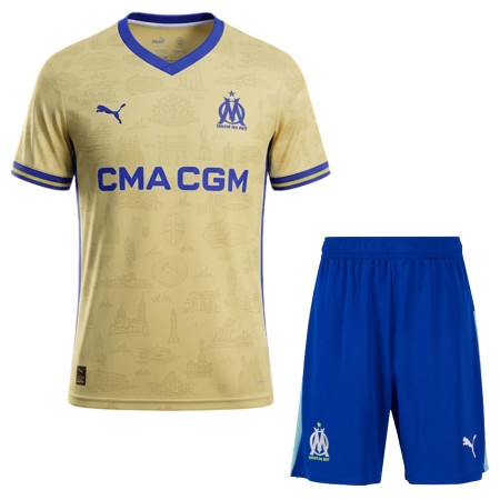 Camisetas Olympique de Marseille 4ª 2025/26 - Niño (+ Pantalones)