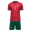 Camisetas Portugal Ronaldo 7 Primera Copa Mundial 2026 - Niño (+ Pantalones)