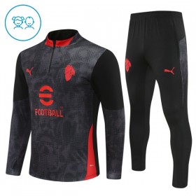 AC Milan Sudadera De Entrenamiento 2025/26 Negra Quarter-Zip - Niño