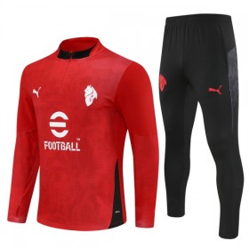 AC Milan Sudadera De Entrenamiento 2025/26 Roja Quarter-Zip - Hombre