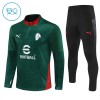 AC Milan Sudadera De Entrenamiento 2025/26 Verde Quarter-Zip - Niño