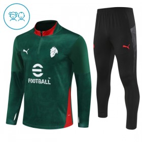 AC Milan Sudadera De Entrenamiento 2025/26 Verde Quarter-Zip - Niño