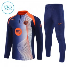 FC Barcelona Sudadera De Entrenamiento 2025/26 Azul Quarter-Zip - Niño