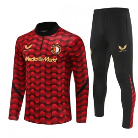 Feyenoord Rotterdam Sudadera De Entrenamiento 2025/26 Roja Quarter-Zip - Hombre