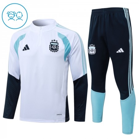 Argentina Sudadera De Entrenamiento 2026/27 Blanca Quarter-Zip - Niño