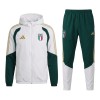 Italia Chaqueta De Entrenamiento Con Capucha 2026/27 Blanca - Hombre