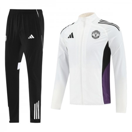 Manchester United Chaqueta De Entrenamiento Trajes 2025/26 Blanca - Hombre