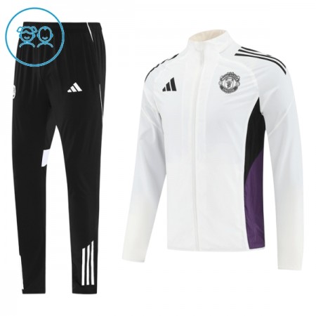 Manchester United Chaqueta De Entrenamiento Trajes 2025/26 Blanca - Niño
