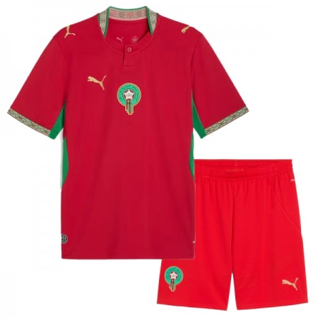 Camisetas Marruecos Primera Copa Mundial 2026 - Niño (+ Pantalones)