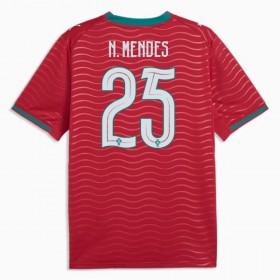 Camisetas Portugal Nuno Mendes 25 Primera Copa Mundial 2026 - Hombre
