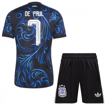 Camisetas Argentina De Paul 7 Segunda Copa Mundial 2026 - Niño (+ Pantalones)