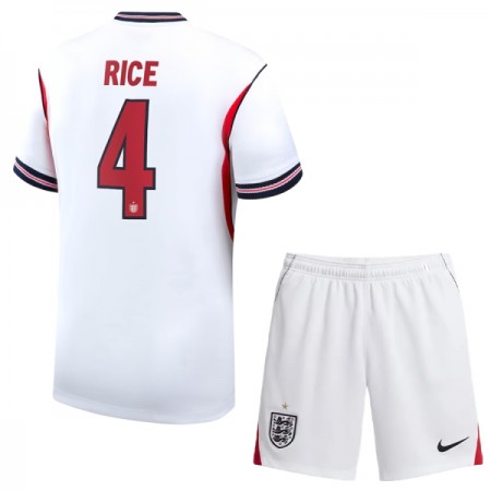 Camisetas Inglaterra Rice 4 Primera Copa Mundial 2026 - Niño (+ Pantalones)