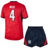 Camisetas Inglaterra Rice 4 Segunda Copa Mundial 2026 - Niño (+ Pantalones)