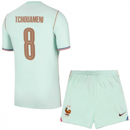 Camisetas Francia Tchouameni 8 Segunda Copa Mundial 2026 - Niño (+ Pantalones)