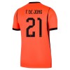 Camisetas Países Bajos Frenkie de Jong 21 Primera Copa Mundial 2026 - Hombre