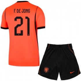 Camisetas Países Bajos Frenkie de Jong 21 Primera Copa Mundial 2026 - Niño (+ Pantalones)