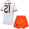 Camisetas Países Bajos Frenkie de Jong 21 Segunda Copa Mundial 2026 - Niño (+ Pantalones)