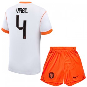 Camisetas Países Bajos Virgil 4 Segunda Copa Mundial 2026 - Niño (+ Pantalones)