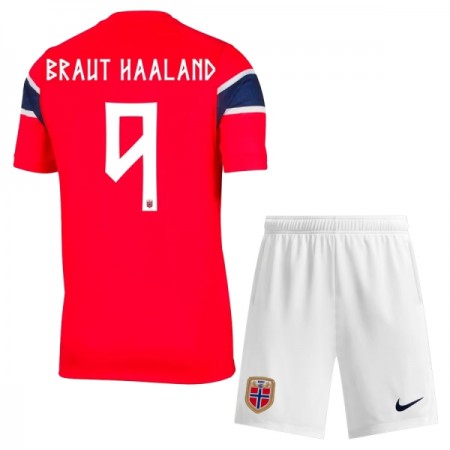 Camisetas Noruega Haaland 9 Primera Copa Mundial 2026 - Niño (+ Pantalones)