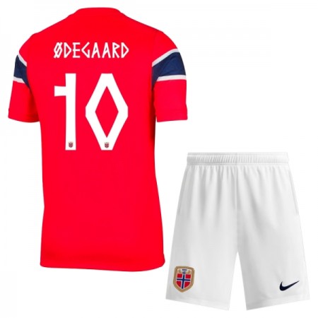 Camisetas Noruega Odegaard 10 Primera Copa Mundial 2026 - Niño (+ Pantalones)