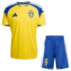 Camisetas Suecia Primera Copa Mundial 2026 - Niño (+ Pantalones)