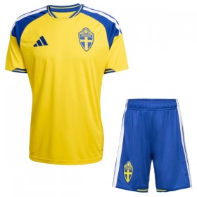 Camisetas Suecia Primera Copa Mundial 2026 - Niño (+ Pantalones)