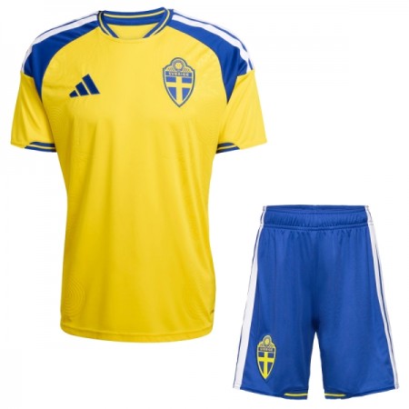 Camisetas Suecia Primera Copa Mundial 2026 - Niño (+ Pantalones)