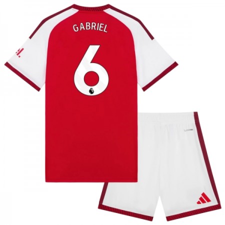 Camisetas Arsenal Gabriel 6 Primera 2026/27 - Niño (+ Pantalones)