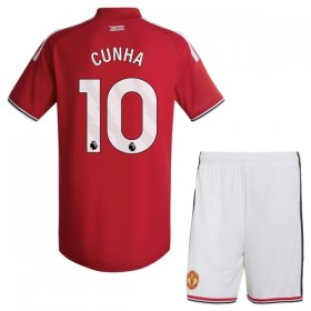 Camisetas Manchester United Cunha 10 Primera 2026/27 - Niño (+ Pantalones)