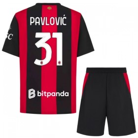 Camisetas AC Milan Pavlovic 31 Primera 2026/27 - Niño (+ Pantalones)
