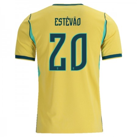 Camisetas Brasil Estevao 20 Primera Copa Mundial 2026 - Hombre