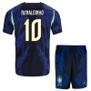 Camisetas Brasil Ronaldinho 10 Segunda Copa Mundial 2026 - Niño (+ Pantalones)