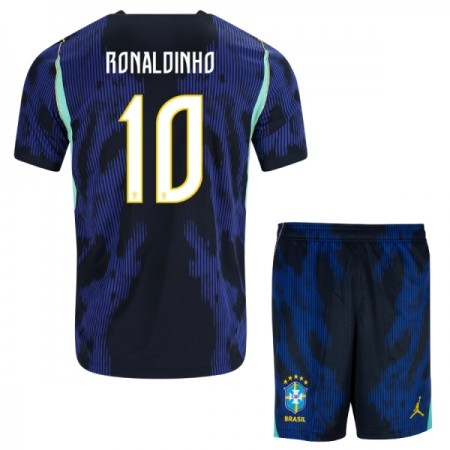 Camisetas Brasil Ronaldinho 10 Segunda Copa Mundial 2026 - Niño (+ Pantalones)