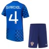 Camisetas Croacia Gvardiol 4 Segunda Copa Mundial 2026 - Niño (+ Pantalones)