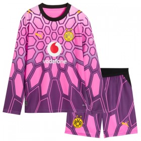 Camisetas Borussia Dortmund Segunda Portero 2026/27 Manga Larga Rosa - Niño (+ Pantalones)
