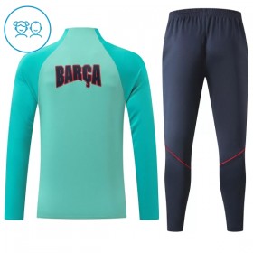 Barcelona Sudadera De Entrenamiento 2026/27 Verde Quarter-Zip - Niño