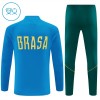 Brasil Sudadera De Entrenamiento 2026/27 Azul Quarter-Zip - Niño