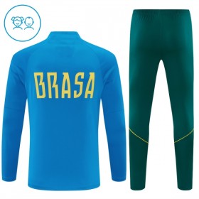 Brasil Sudadera De Entrenamiento 2026/27 Azul Quarter-Zip - Niño
